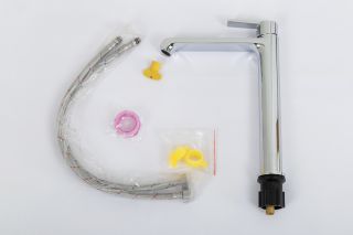 Смеситель для накладной раковины без донного клапана BelBagno AURORA-LMC-CRM-W0